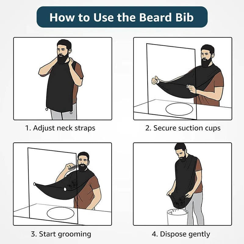 The "Mess-Muffler" Beard Trimming Apron: The Marriage Saver Kit