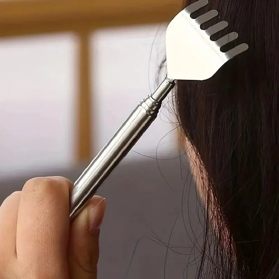 Extendable back scratcher stainless steel